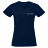 Tee-shirt femme colle V - coordonnées CHERBOURG 3 sur le cœur